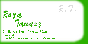 roza tavasz business card